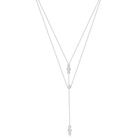Elli Halskette Damen Y-Kette Geo Layer mit Kristallen in 925 Sterling Silber