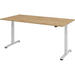bümö elektrisch höhenverstellbarer Schreibtisch Asteiche 200x100 cm - Schreibtisch höhenverstellbar elektrisch, elektrischer Schreibtisch & Gaming