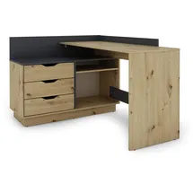 byLIVING Winkelschreibtisch Belfast Eiche / Braun