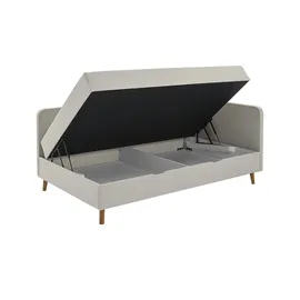 Möbel Kraft Polsterliege mit Bettkasten 150 x 84 cm Beige