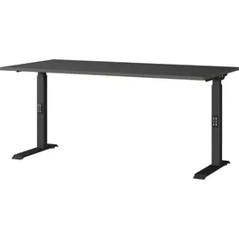 Germania Büromöbel-Set GERMANIA "Mailand", grau (graphit), B:160cm, Holzwerkstoff, Metall, Arbeitsmöbel-Sets, Büromöbel-Set, inkl. Schreibtisch und Rollcontainer
