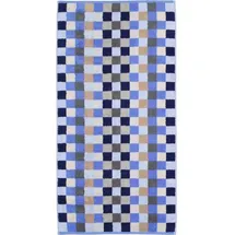 CAWÖ Unique Karo 942 Handtuch 50 x 100 cm saphir