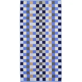 CAWÖ Unique Karo 942 Handtuch 50 x 100 cm saphir