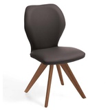 Niehoff Sitzmöbel Colorado Trend-Line Design-Stuhl Gestell Wild-Nussbaum - Leder Napoli mocca