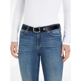Tommy Hilfiger Oval Ledergürtel schwarz 85 cm