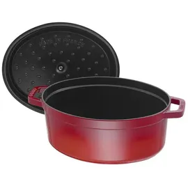 Staub Cocotte 29 cm oval kirschrot