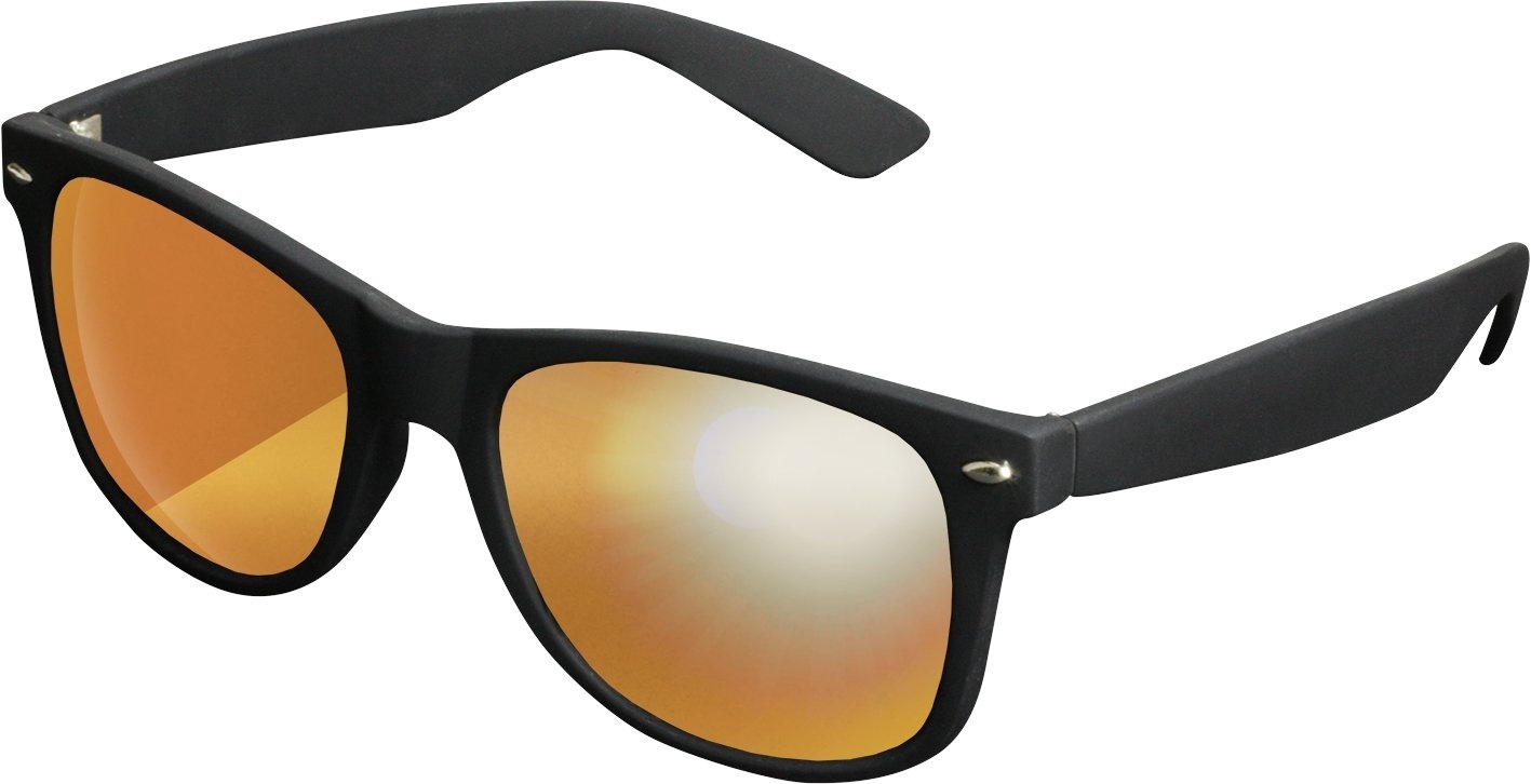 MSTRDS Likoma Mirror Unisex Sonnenbrille Für Damen und Herren mit verspiegelten Gläsern, black/orange