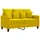 vidaXL 2-Sitzer-Sofa Gelb 120 cm Samt