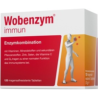 WOBENZYM® immun | 120 Tabletten | Immunkur | Unterstützt das Immunsystem mit Vitamin C und D, Zink und Selen | Für eine starke Immunabwehr | Kombination von Enzymen und Vitaminen | Abwehrkräfte