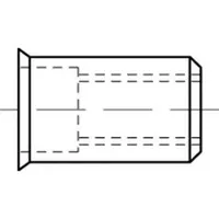 Industrial Quality Supplies Blindnietmuttern Stahl gal Zn kl. Senkkopf