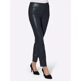 Lady Lederimitathose Regular Blau 19