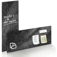 Karat Glas Memoboard Stone Design mit Magneten und Montagematerial