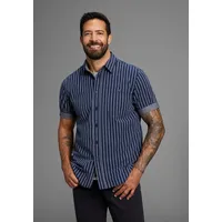 MAN'S WORLD Kurzarmhemd Blau 5XL