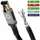 Oehlbach D1C13357 RJ45 Patchkabel CAT 8.1 Schwarz vergoldete Steckkontakte, dreifach geschirmt 1St.