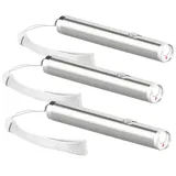 Pearl 3er Pack 2in1-LED-Taschenlampe & Laserpointer, Edelstahl-Gehäuse