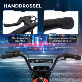 Homcom Elektromotorrad Kinder 24V 350W Rot