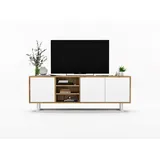 meble lindner Apollo TV-Lowboard 150 cm Weiß Matt