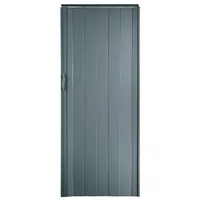 Falttür Höhe 202 cm Einbaubreite bis 122 cm Schiebetür Tür grau farben Doppelwandprofil Neu