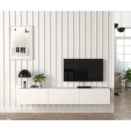 moebel17 Damla TV-Lowboard 180x29,5x29,5 cm Weiß Melamin