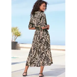 vivance by lascana Hemdblusenkleid Blusenkleider Braun/Schwarz 36