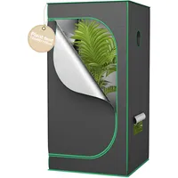 PEILU Growzelt Komplettset 120x60x150cm Pflanzenzelt inkl. Stahlrahmen Sichtfenster Reflektierendes Innenfolie Bodenwanne & Zubehörkanal Tragbare Zuchtzelte für Hydrokulturen/Indoor-Anbau