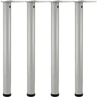 Vasalat CAMAR Tischbeine höhenverstellbar 700-730mm, ø 80mm, Stahl silber