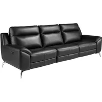 AC ANGEL CERDÁ Angel Cerdá  3-Sitzer Leder Relaxsofa schwarz 6194C