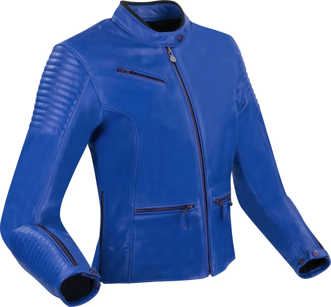 Segura Curve Damen Motorrad Lederjacke, blau, Größe 46