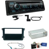 Kenwood KDC-BT560DAB Bluetooth DAB Einbauset für Seat Leon Alhambra Altea XL