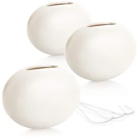COM-FOUR com-four® 3X Luftbefeuchter aus Keramik - Heizkörper-Verdunster zum Befeuchten der Raumluft - Heizungsverdunster in ovaler Form, weiß (03 Stück - oval)