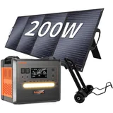 SolarPlay Powerstation mit Solarpanel, 2304 Wh LiFePO4 Batterie-Backup mit 2500W AC Ausgängen (5000W Peak), Power Station für Camping, Wohnmobil, Off-Grid