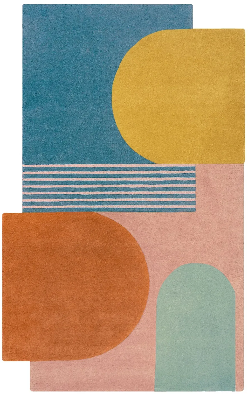 Abstrakt-Geometrischer Wollteppich THAMES LILY - Kadima Design   KADIMA DESIGN