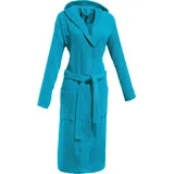 REDBEST Frottier Unisex-Bademantel mit Kapuze, Chicago, in türkis | Gr.: S