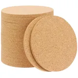 20 Stück Korkuntersetzer Rund,10×10cm Holzfarbe Kork Untersetzer Set,Wiederverwendbar Saugfähige Korkuntersetzer,Rund Retro Glasuntersetzer Kork Set,für Haus,Büro,Bar,Restaurant,Getränke,Bar,Tassen