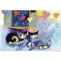 Fridolin 18863 Brillenputztuch Rosina Wachtmeister - Flying Hearts, Mikrofaser, 18 x 12,5 cm