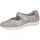 WALDLÄUFER HENNI Riemchenballerina, Keilabsatz, Halbschuh, Komfortschuh mit Perforation, Weite H grau 44,5 EU (10 UK)