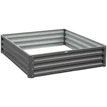 Outsunny Hochbeet 120 x 120 x 30 cm Hellgrau