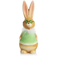 COM-FOUR Deko Aufsteller für Ostern, Bunte Osterhasen mit Brille,