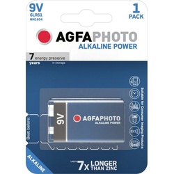 AgfaPhoto AGFAPHOTO Alkaline Power E-Block 6LR61 9V (1er Blister) Batterie
