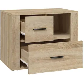 vidaXL Nachtschrank Sonoma-Eiche 60 x 36 x 45 cm Braun