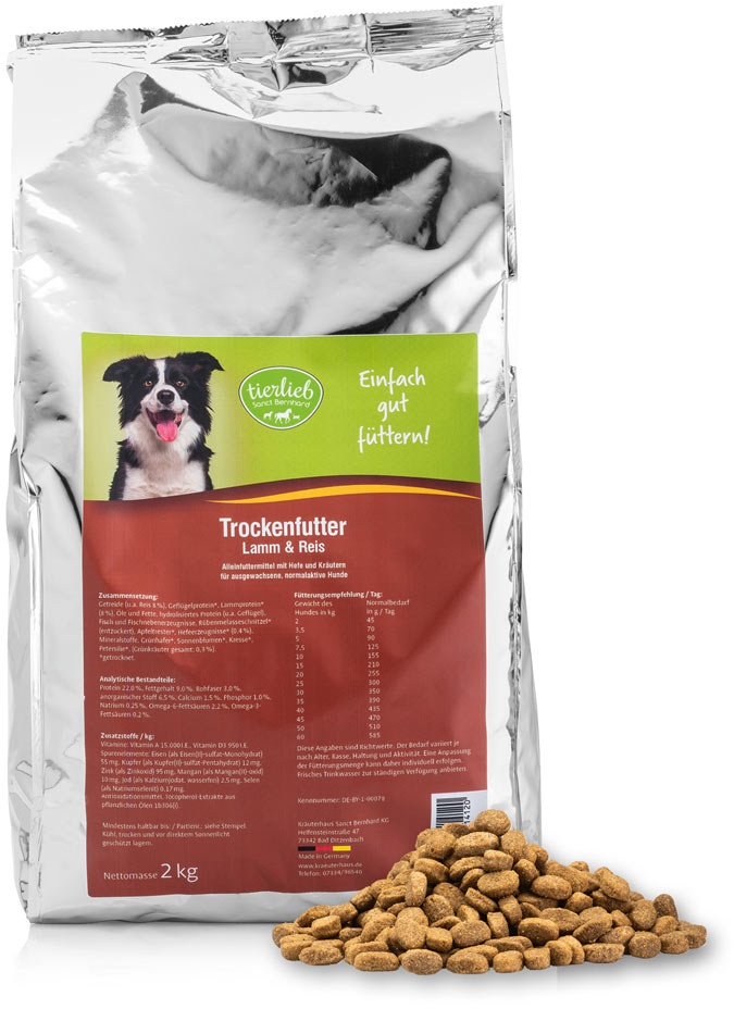 tierlieb Trockenfutter Lamm & Reis - 2 kg