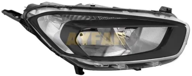 Scheinwerfer links mit Motor und schwarzem Rahmen für Ford Transit Courier 2018+