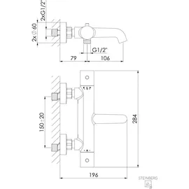 Steinberg Serie 341 Aufputzthermostat Chrom