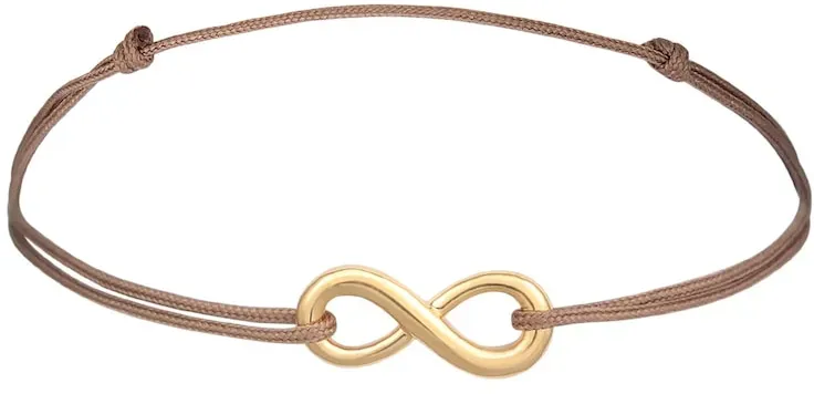 Elli Infinity Unendlichkeit Nylon Bändchen 925er Silber Armbänder & Armreife Damen