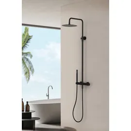 Marwell Classico Duschset Regendusche schwarz 88-118x20 cm