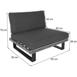 MCW MCW-H54 Loungesessel grau/dunkelgrau