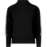 Zero Damen Pullover mit Kontraststreifen Patch BlackCream,40 - 40