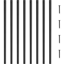 Vevor Metallbaluster für Treppen, 25 x 5,5 x 965 mm, flache dekorative Geländerstäbe aus Aluminiumlegierung, 72er-Pack Deckbaluster mit Schrauben, klassisches hohles Deckgeländer