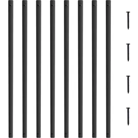 Vevor Metallbaluster für Treppen, 25 x 5,5 x 965 mm, flache dekorative Geländerstäbe aus Aluminiumlegierung, 72er-Pack Deckbaluster mit Schrauben, klassisches hohles Deckgeländer