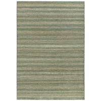 HAMID - Woll- und Jute-Teppich Olivia, Handgewebter Woll-Jute-Teppich für Wohnzimmer, Schlafzimmer, Natürliches Grün, (120 x 170 cm)